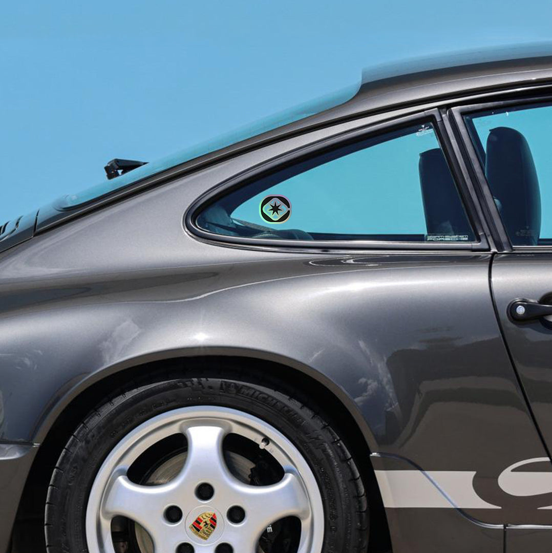 Holographic Carbuckle logo sticker