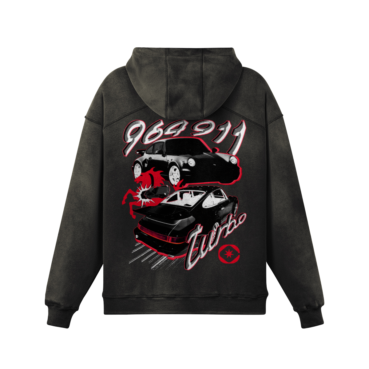 ICON’S COLLECTION - 964 911 Turbo Hoodie Smoky Black
